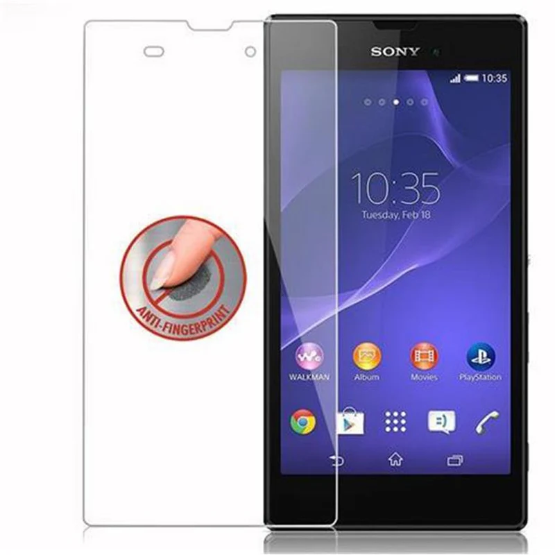 Cadorabo Panzer Folie kompatibel mit Sony Xperia T3 - Schutzfolie Gehärtetes (Tempered) Display-Schutzglas in 9H Härte mit 3D Touch Kompatibilität