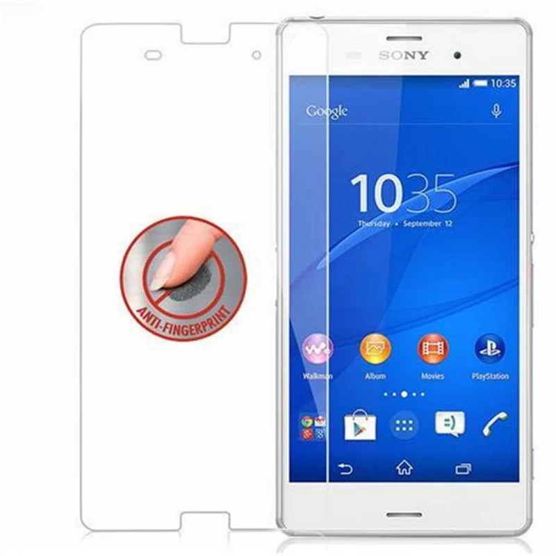 Cadorabo Panzer Folie kompatibel mit Sony Xperia Z3 - Schutzfolie Gehärtetes (Tempered) Display-Schutzglas in 9H Härte mit 3D Touch Kompatibilität