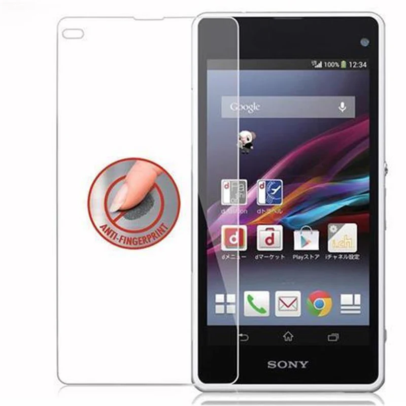 Cadorabo Panzer Folie kompatibel mit Sony Xperia Z1 COMPACT - Schutzfolie Gehärtetes (Tempered) Display-Schutzglas in 9H Härte mit 3D Touch Kompatibilität