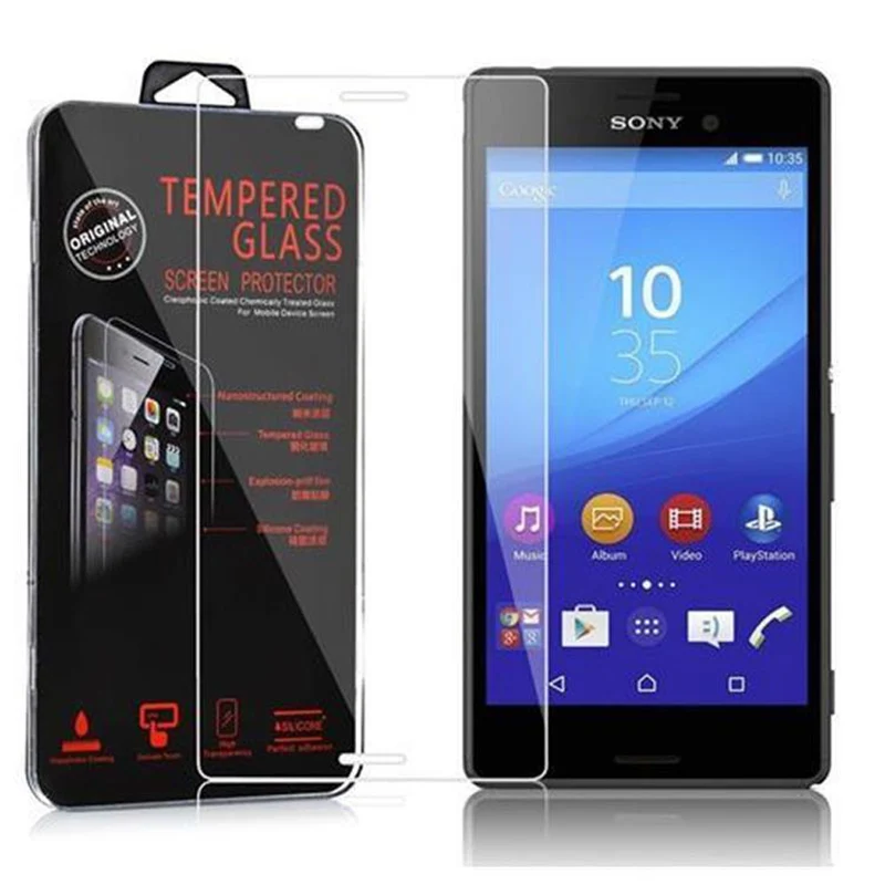 Cadorabo Panzer Folie kompatibel mit Sony Xperia M4 AQUA - Schutzfolie Gehärtetes (Tempered) Display-Schutzglas in 9H Härte mit 3D Touch Kompatibilität