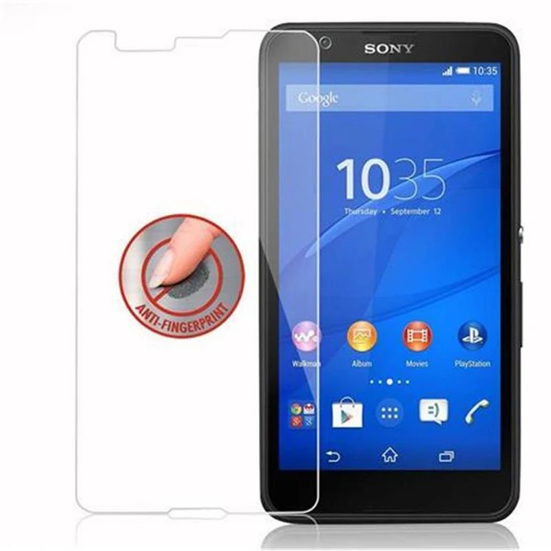 Cadorabo Panzer Folie kompatibel mit Sony Xperia E4G - Schutzfolie Gehärtetes (Tempered) Display-Schutzglas in 9H Härte mit 3D Touch Kompatibilität