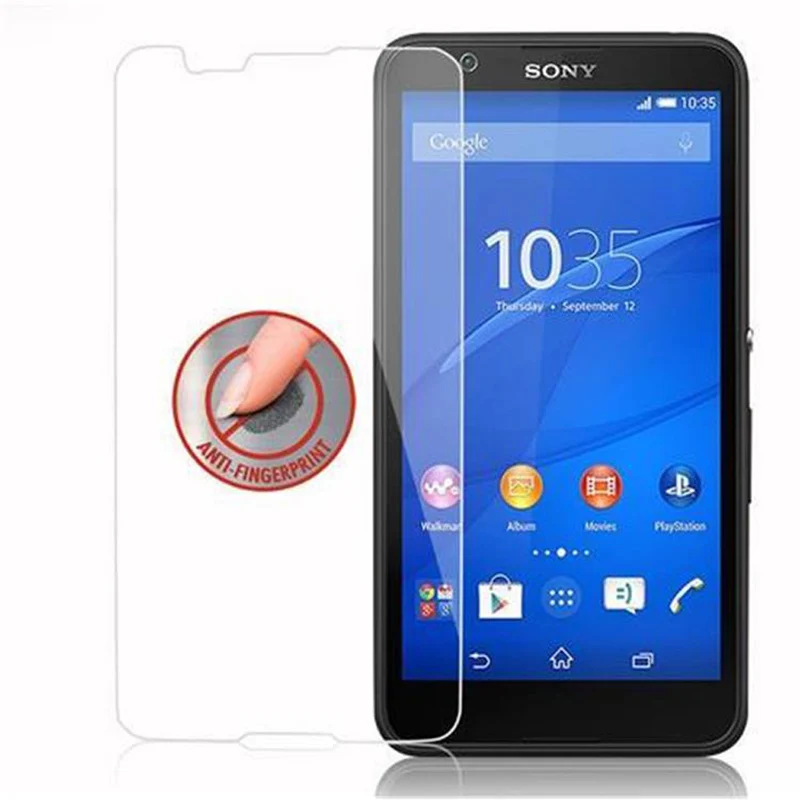 Cadorabo Panzer Folie kompatibel mit Sony Xperia E4 - Schutzfolie Gehärtetes (Tempered) Display-Schutzglas in 9H Härte mit 3D Touch Kompatibilität