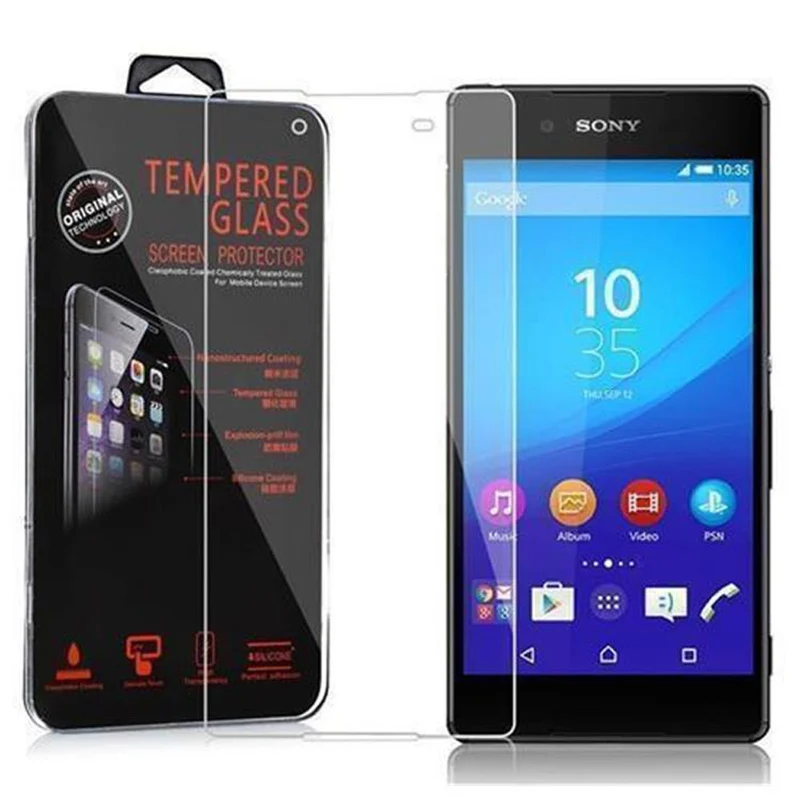 Cadorabo Panzer Folie kompatibel mit Sony Xperia Z3 PLUS / Z4 - Schutzfolie Gehärtetes (Tempered) Display-Schutzglas in 9H Härte mit 3D Touch Kompatibilität
