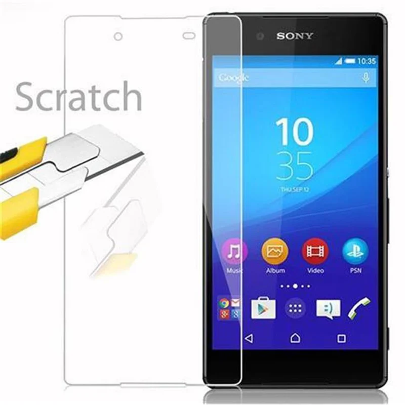 Cadorabo Panzer Folie kompatibel mit Sony Xperia Z3 PLUS / Z4 - Schutzfolie Gehärtetes (Tempered) Display-Schutzglas in 9H Härte mit 3D Touch Kompatibilität