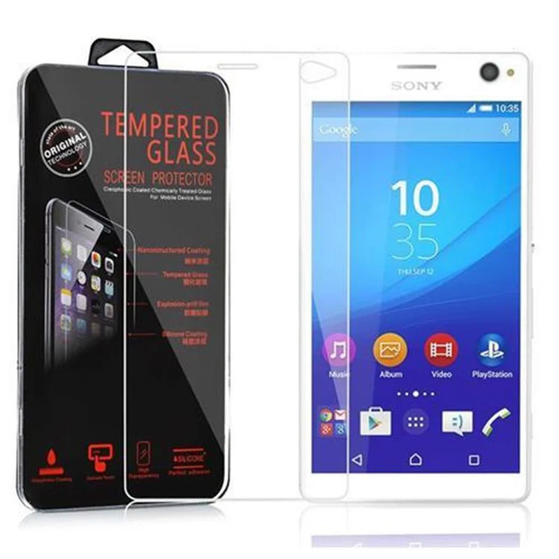 Cadorabo Panzer Folie kompatibel mit Sony Xperia C4 - Schutzfolie Gehärtetes (Tempered) Display-Schutzglas in 9H Härte mit 3D Touch Kompatibilität