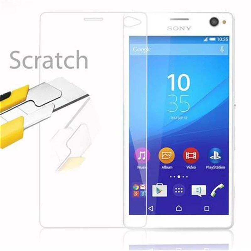 Cadorabo Panzer Folie kompatibel mit Sony Xperia C4 - Schutzfolie Gehärtetes (Tempered) Display-Schutzglas in 9H Härte mit 3D Touch Kompatibilität