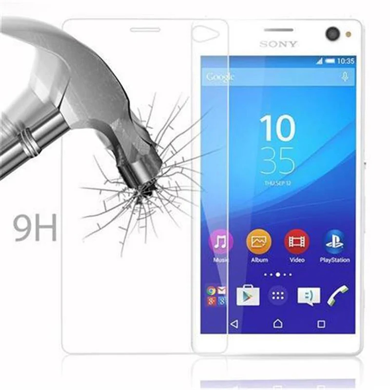 Cadorabo Panzer Folie kompatibel mit Sony Xperia C4 - Schutzfolie Gehärtetes (Tempered) Display-Schutzglas in 9H Härte mit 3D Touch Kompatibilität