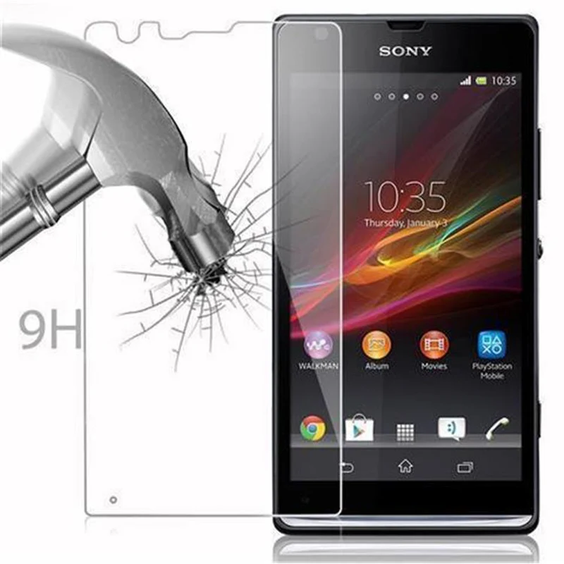 Cadorabo Panzer Folie kompatibel mit Sony Xperia S - Schutzfolie Gehärtetes (Tempered) Display-Schutzglas in 9H Härte mit 3D Touch Kompatibilität