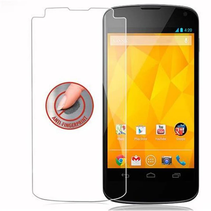Cadorabo Panzer Folie kompatibel mit LG Google NEXUS 4 - Schutzfolie Gehärtetes (Tempered) Display-Schutzglas in 9H Härte mit 3D Touch Kompatibilität