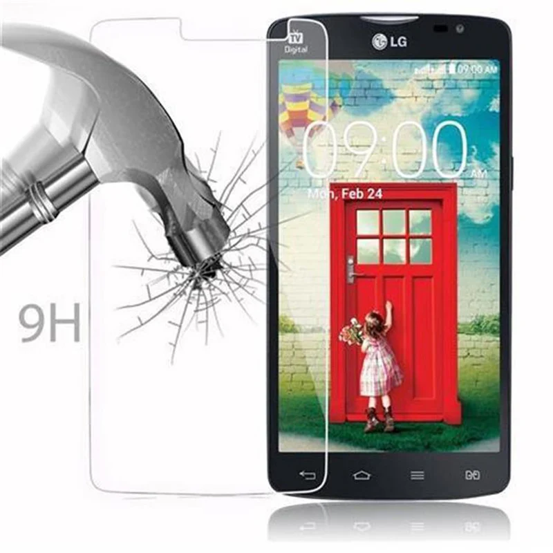 Cadorabo Panzer Folie kompatibel mit LG L80 - Schutzfolie Gehärtetes (Tempered) Display-Schutzglas in 9H Härte mit 3D Touch Kompatibilität