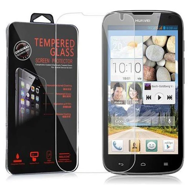 Cadorabo Panzer Folie kompatibel mit Huawei ASCEND G610 - Schutzfolie Gehärtetes (Tempered) Display-Schutzglas in 9H Härte mit 3D Touch Kompatibilität