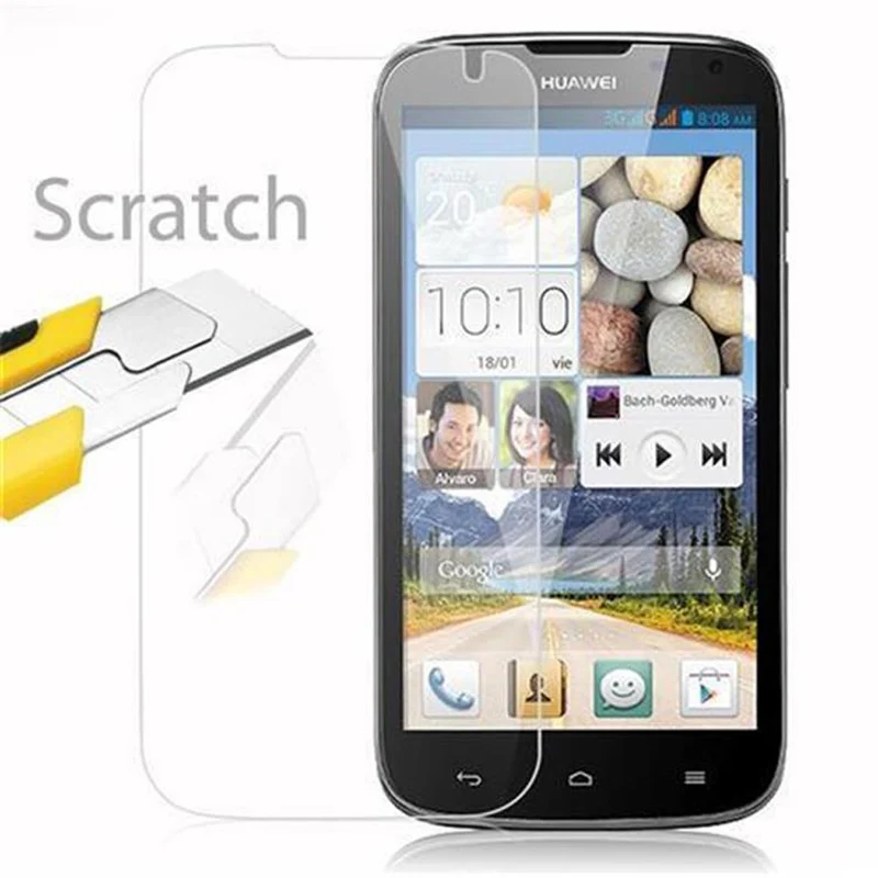Cadorabo Panzer Folie kompatibel mit Huawei ASCEND G610 - Schutzfolie Gehärtetes (Tempered) Display-Schutzglas in 9H Härte mit 3D Touch Kompatibilität