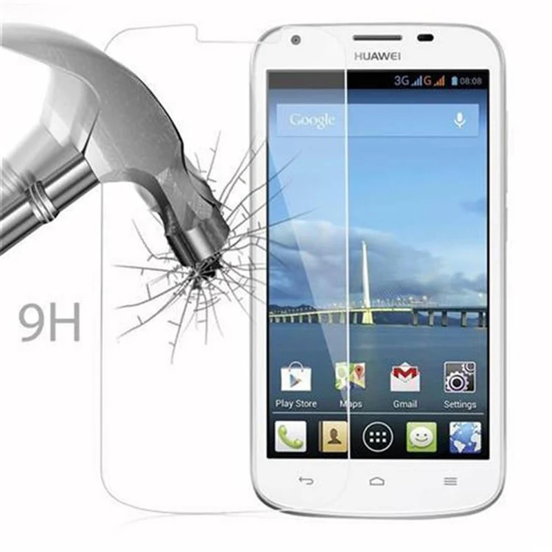 Cadorabo Panzer Folie kompatibel mit Huawei ASCEND Y600 - Schutzfolie Gehärtetes (Tempered) Display-Schutzglas in 9H Härte mit 3D Touch Kompatibilität