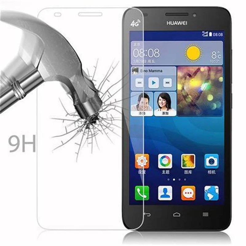 Cadorabo Panzer Folie kompatibel mit Huawei ASCEND G620 - Schutzfolie Gehärtetes (Tempered) Display-Schutzglas in 9H Härte mit 3D Touch Kompatibilität