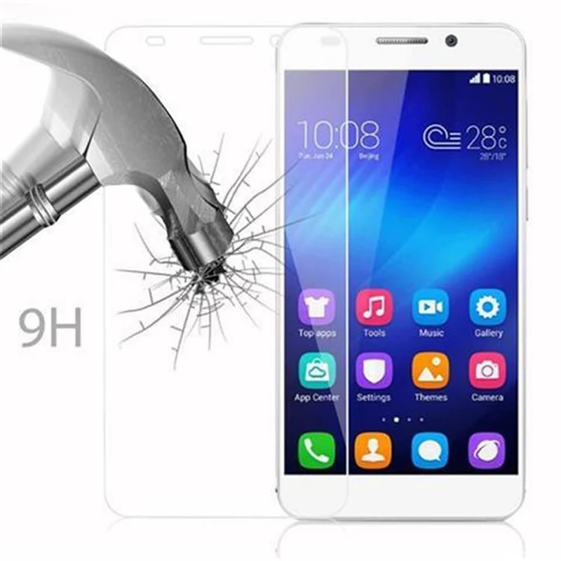 Cadorabo Panzer Folie kompatibel mit Honor 6 - Schutzfolie Gehärtetes (Tempered) Display-Schutzglas in 9H Härte mit 3D Touch Kompatibilität