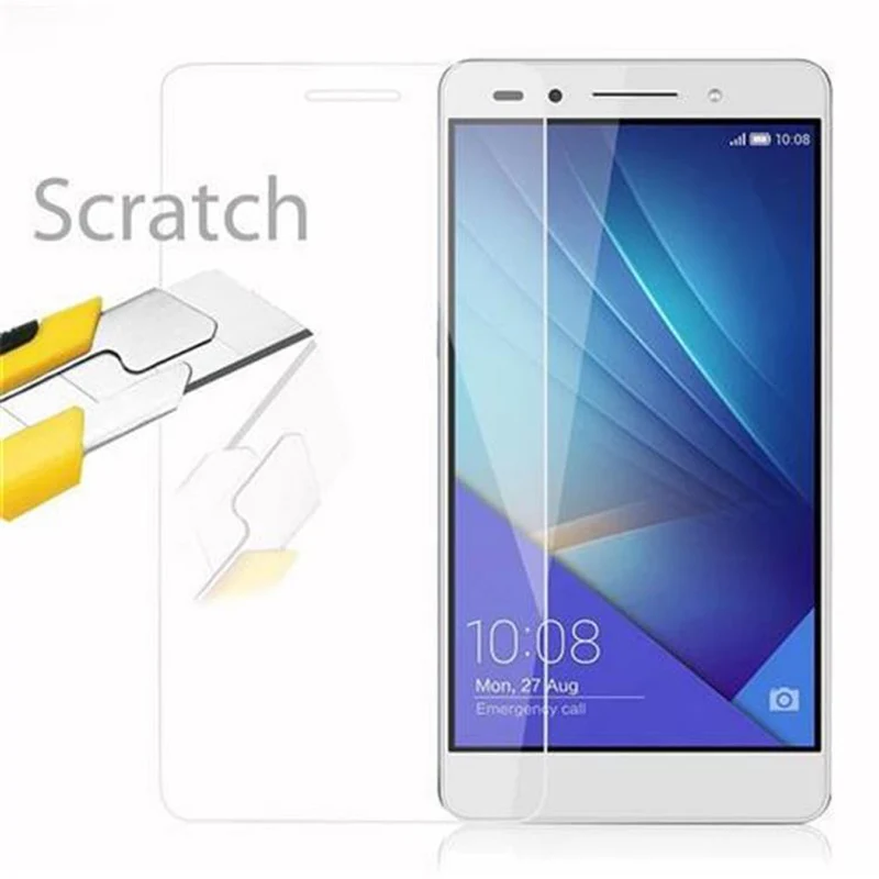 Cadorabo Panzer Folie kompatibel mit Honor 7 - Schutzfolie Gehärtetes (Tempered) Display-Schutzglas in 9H Härte mit 3D Touch Kompatibilität