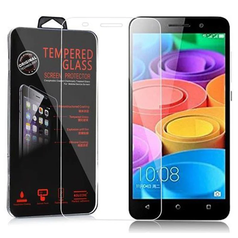 Cadorabo Panzer Folie kompatibel mit Honor 4X - Schutzfolie Gehärtetes (Tempered) Display-Schutzglas in 9H Härte mit 3D Touch Kompatibilität