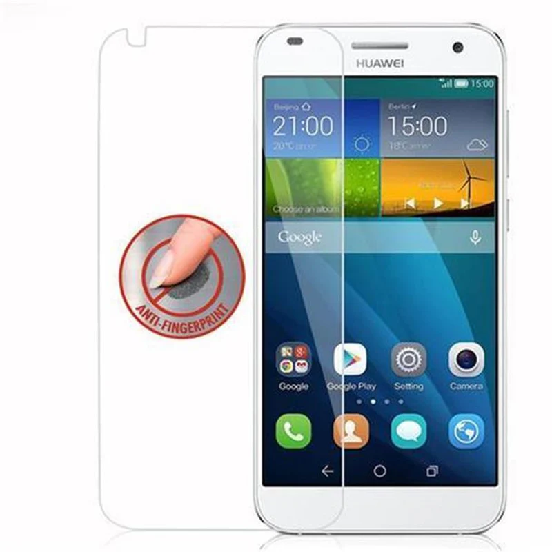 Cadorabo Panzer Folie kompatibel mit Huawei ASCEND G7 - Schutzfolie Gehärtetes (Tempered) Display-Schutzglas in 9H Härte mit 3D Touch Kompatibilität