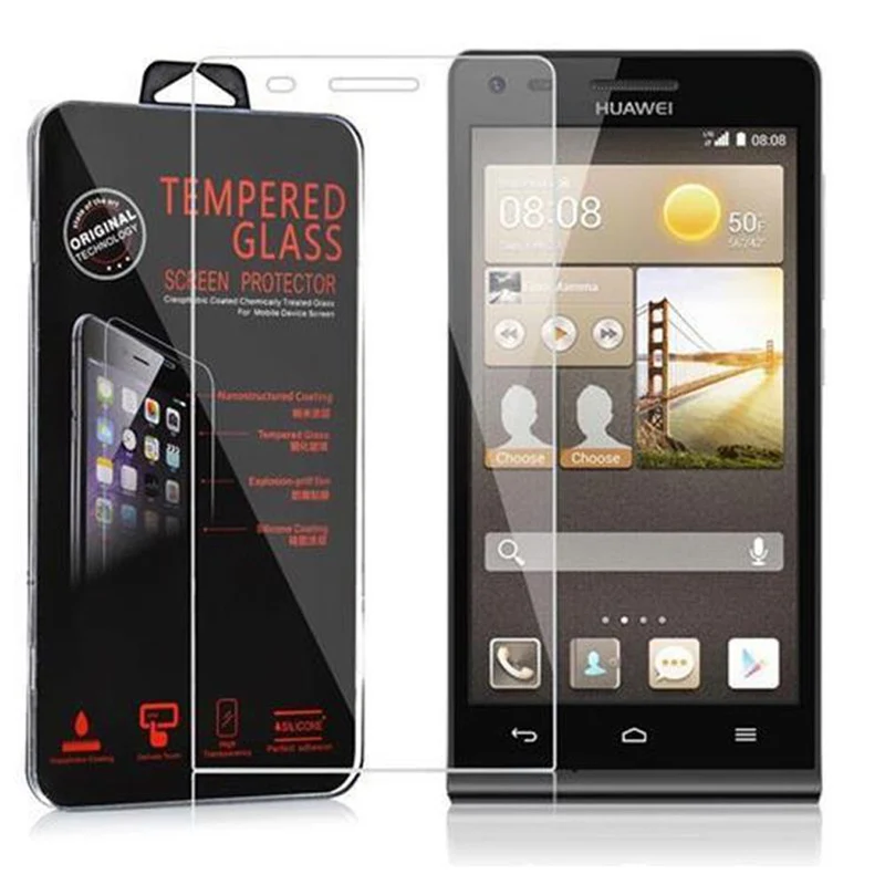 Cadorabo Panzer Folie kompatibel mit Huawei ASCEND G6 - Schutzfolie Gehärtetes (Tempered) Display-Schutzglas in 9H Härte mit 3D Touch Kompatibilität