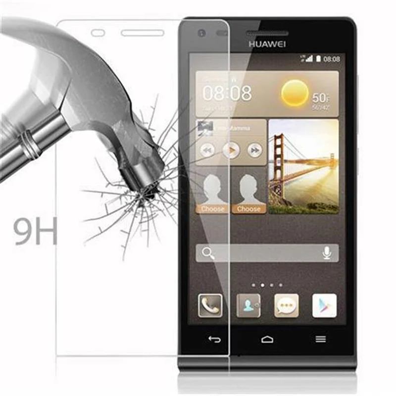 Cadorabo Panzer Folie kompatibel mit Huawei ASCEND G6 - Schutzfolie Gehärtetes (Tempered) Display-Schutzglas in 9H Härte mit 3D Touch Kompatibilität