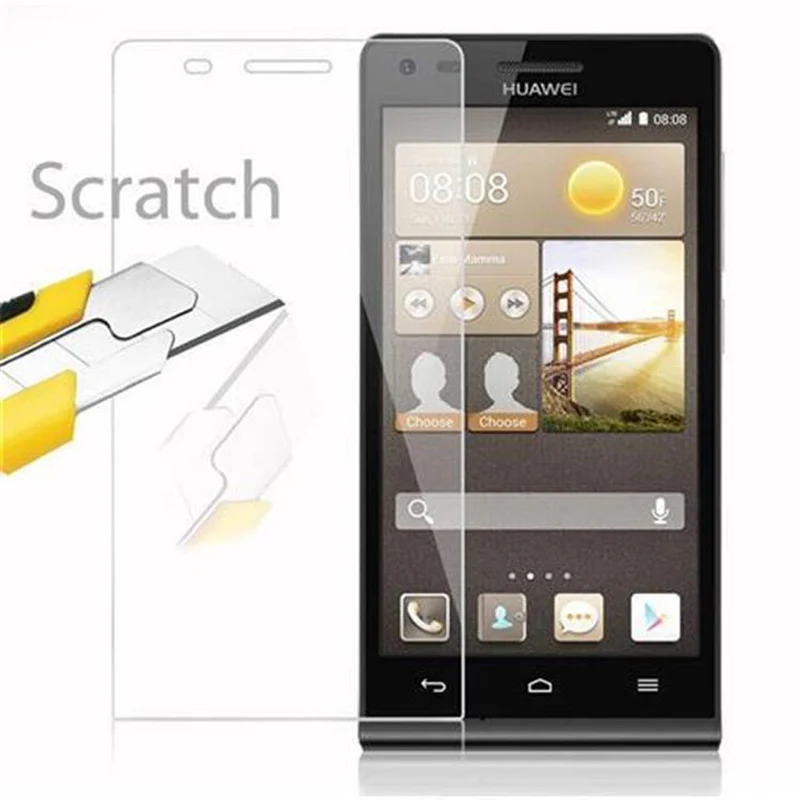 Cadorabo Panzer Folie kompatibel mit Huawei ASCEND G6 - Schutzfolie Gehärtetes (Tempered) Display-Schutzglas in 9H Härte mit 3D Touch Kompatibilität