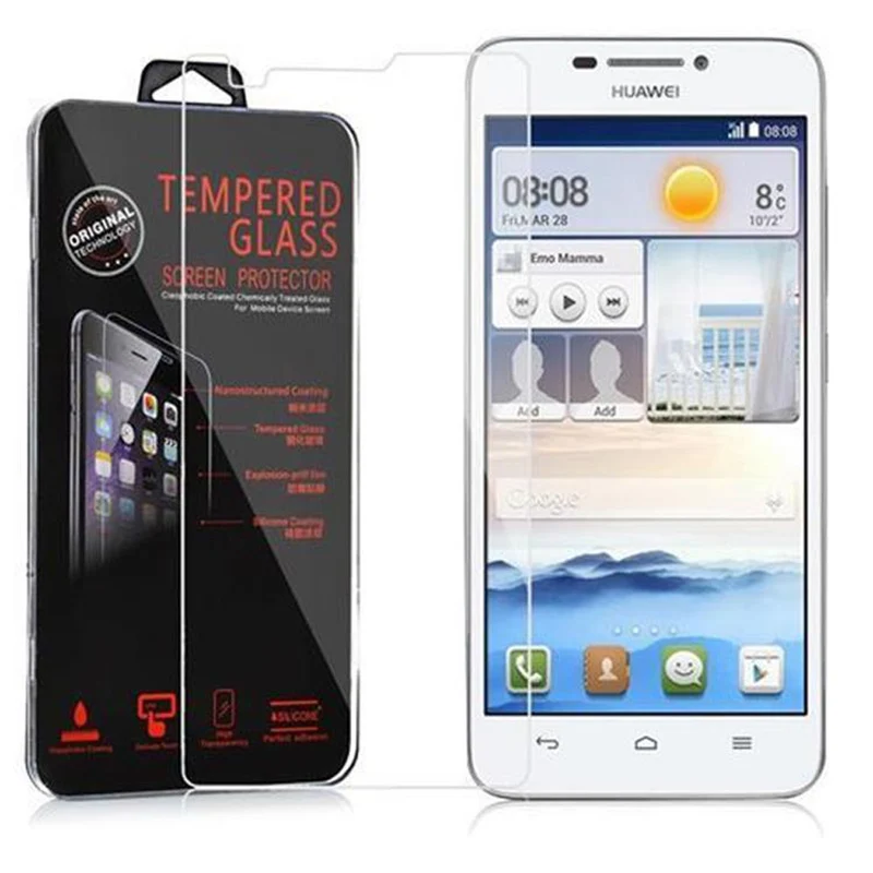 Cadorabo Panzer Folie kompatibel mit Huawei ASCEND G630 - Schutzfolie Gehärtetes (Tempered) Display-Schutzglas in 9H Härte mit 3D Touch Kompatibilität