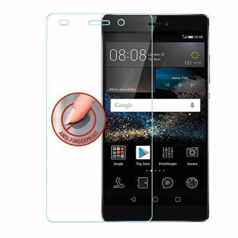 Cadorabo Panzer Folie kompatibel mit Huawei P8 - Schutzfolie Gehärtetes (Tempered) Display-Schutzglas in 9H Härte mit 3D Touch Kompatibilität