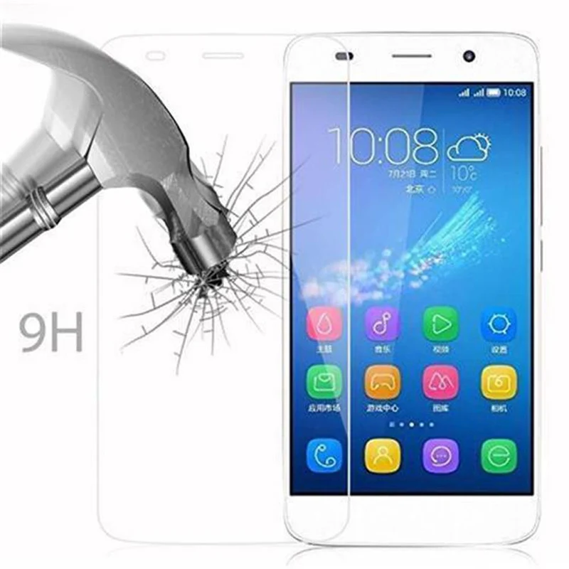 Cadorabo Panzer Folie kompatibel mit Huawei Y6 2015 / Honor 4A - Schutzfolie Gehärtetes (Tempered) Display-Schutzglas in 9H Härte mit 3D Touch Kompatibilität