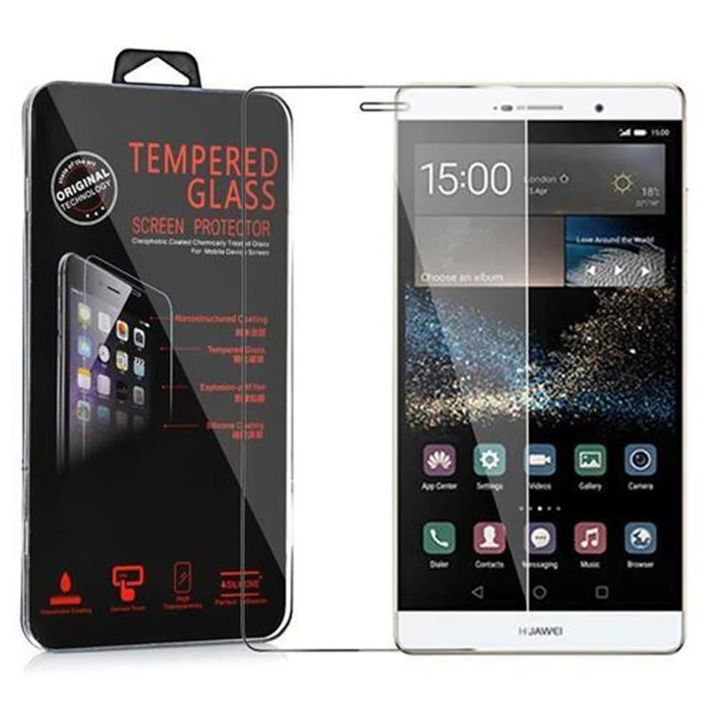 Cadorabo Panzer Folie kompatibel mit Huawei P8 MAX - Schutzfolie Gehärtetes (Tempered) Display-Schutzglas in 9H Härte mit 3D Touch Kompatibilität