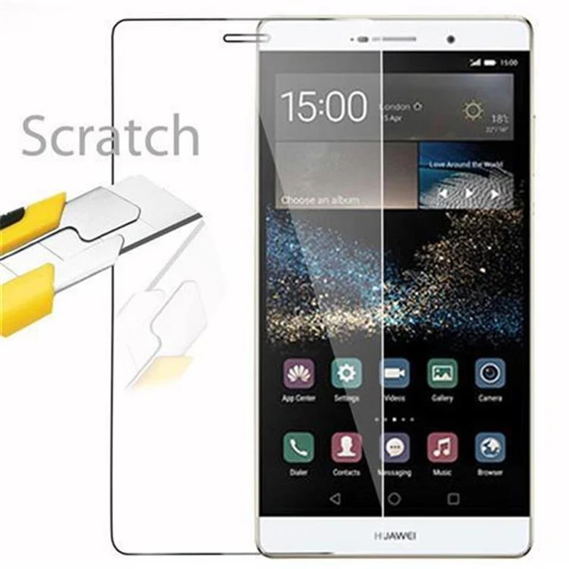 Cadorabo Panzer Folie kompatibel mit Huawei P8 MAX - Schutzfolie Gehärtetes (Tempered) Display-Schutzglas in 9H Härte mit 3D Touch Kompatibilität