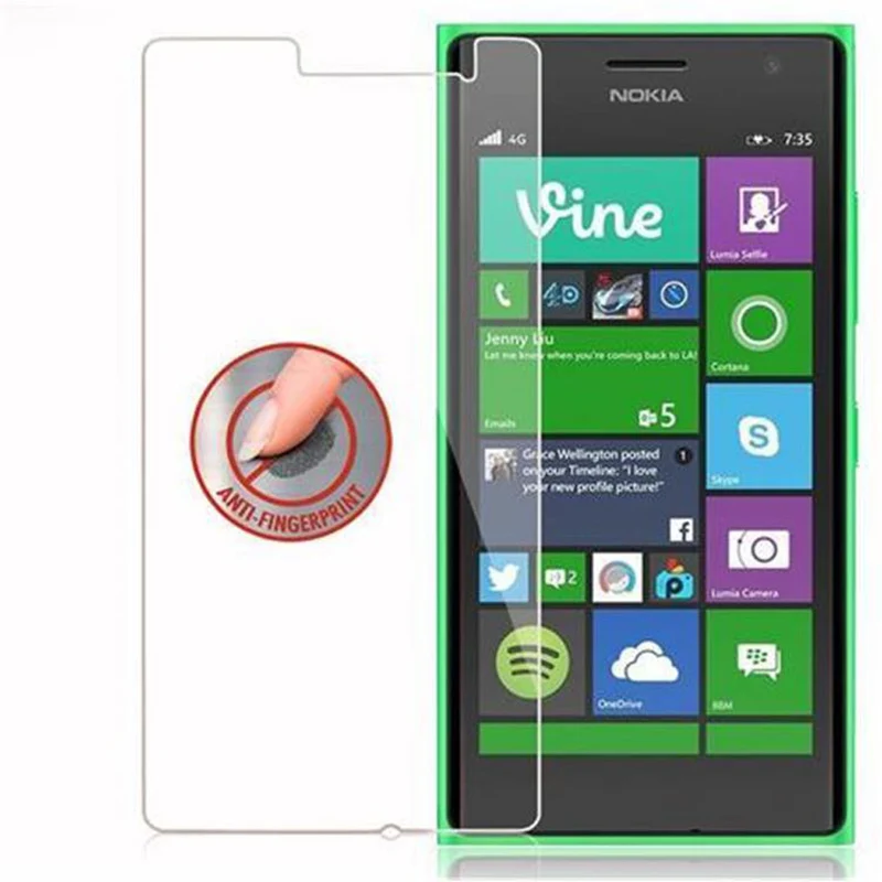 Cadorabo Panzer Folie kompatibel mit Nokia Lumia 730 - Schutzfolie Gehärtetes (Tempered) Display-Schutzglas in 9H Härte mit 3D Touch Kompatibilität