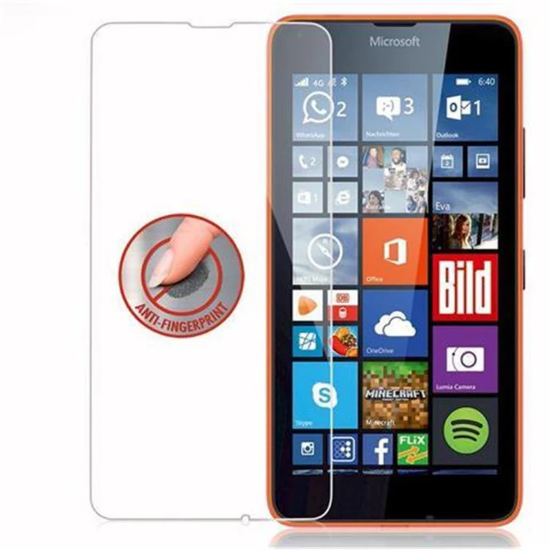 Cadorabo Panzer Folie kompatibel mit Nokia Lumia 640 - Schutzfolie Gehärtetes (Tempered) Display-Schutzglas in 9H Härte mit 3D Touch Kompatibilität