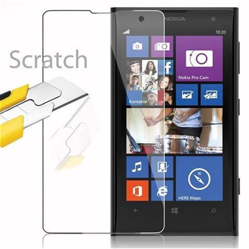 Cadorabo Panzer Folie kompatibel mit Nokia Lumia 1020 - Schutzfolie Gehärtetes (Tempered) Display-Schutzglas in 9H Härte mit 3D Touch Kompatibilität