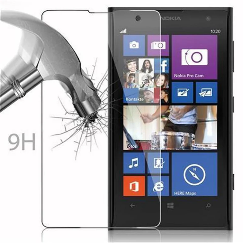 Cadorabo Panzer Folie kompatibel mit Nokia Lumia 1020 - Schutzfolie Gehärtetes (Tempered) Display-Schutzglas in 9H Härte mit 3D Touch Kompatibilität
