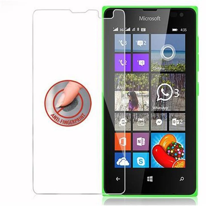 Cadorabo Panzer Folie kompatibel mit Nokia Lumia 435 - Schutzfolie Gehärtetes (Tempered) Display-Schutzglas in 9H Härte mit 3D Touch Kompatibilität
