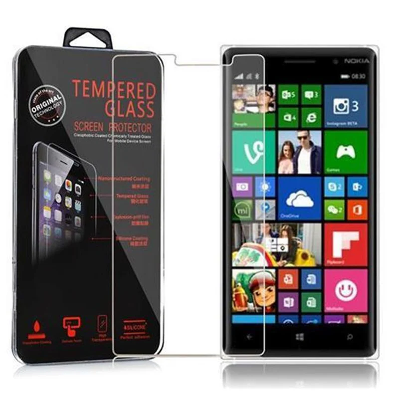 Cadorabo Panzer Folie kompatibel mit Nokia Lumia 830 - Schutzfolie Gehärtetes (Tempered) Display-Schutzglas in 9H Härte mit 3D Touch Kompatibilität