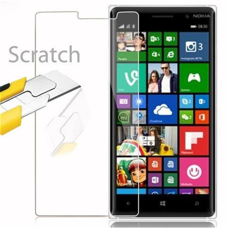 Cadorabo Panzer Folie kompatibel mit Nokia Lumia 830 - Schutzfolie Gehärtetes (Tempered) Display-Schutzglas in 9H Härte mit 3D Touch Kompatibilität