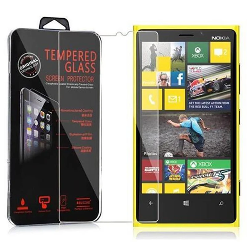 Cadorabo Panzer Folie kompatibel mit Nokia Lumia 920 - Schutzfolie Gehärtetes (Tempered) Display-Schutzglas in 9H Härte mit 3D Touch Kompatibilität