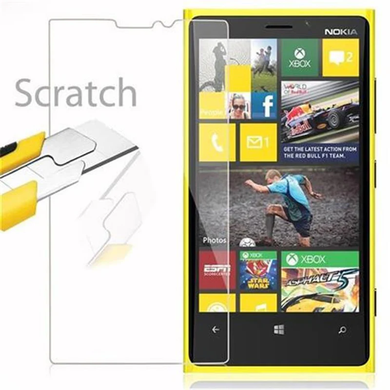 Cadorabo Panzer Folie kompatibel mit Nokia Lumia 920 - Schutzfolie Gehärtetes (Tempered) Display-Schutzglas in 9H Härte mit 3D Touch Kompatibilität