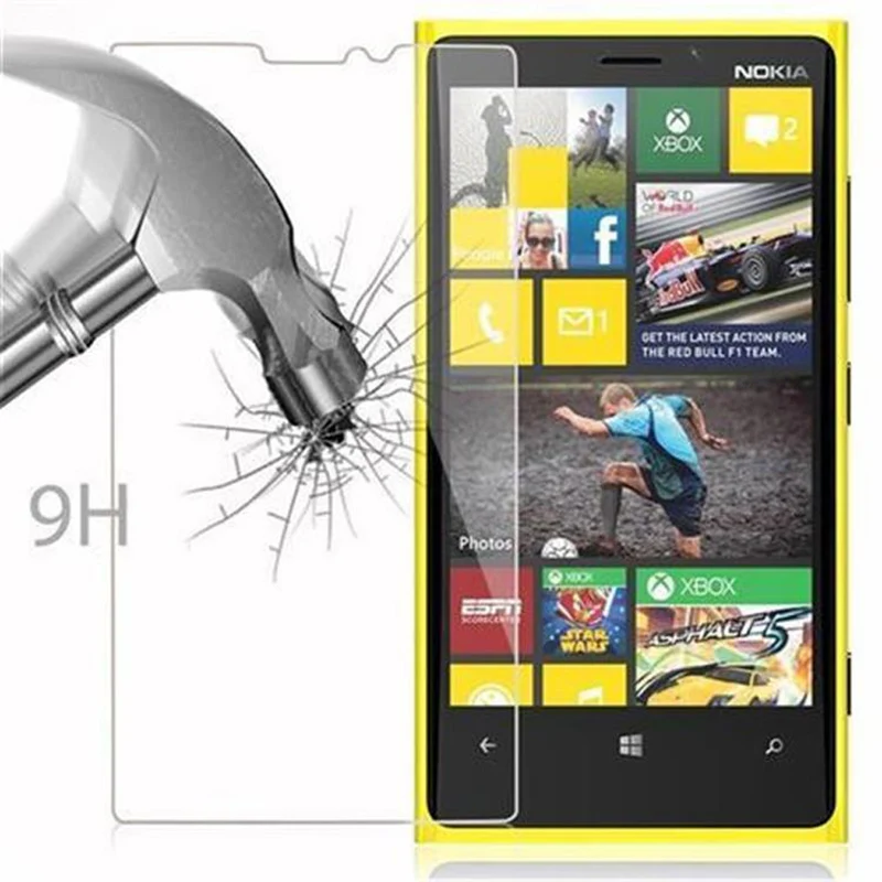 Cadorabo Panzer Folie kompatibel mit Nokia Lumia 920 - Schutzfolie Gehärtetes (Tempered) Display-Schutzglas in 9H Härte mit 3D Touch Kompatibilität
