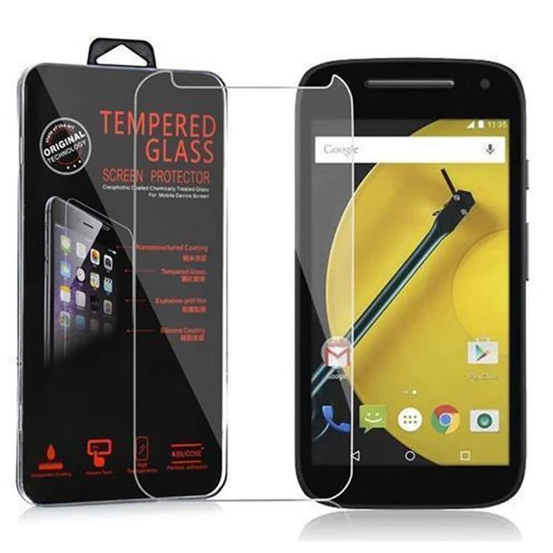 Cadorabo Panzer Folie kompatibel mit Motorola MOTO E - Schutzfolie Gehärtetes (Tempered) Display-Schutzglas in 9H Härte mit 3D Touch Kompatibilität