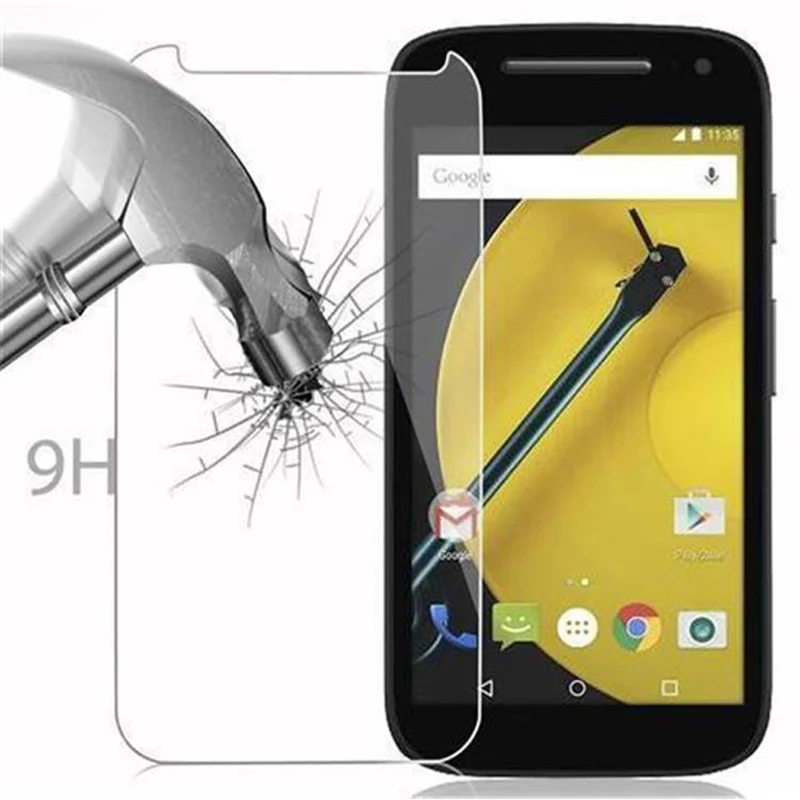 Cadorabo Panzer Folie kompatibel mit Motorola MOTO E - Schutzfolie Gehärtetes (Tempered) Display-Schutzglas in 9H Härte mit 3D Touch Kompatibilität