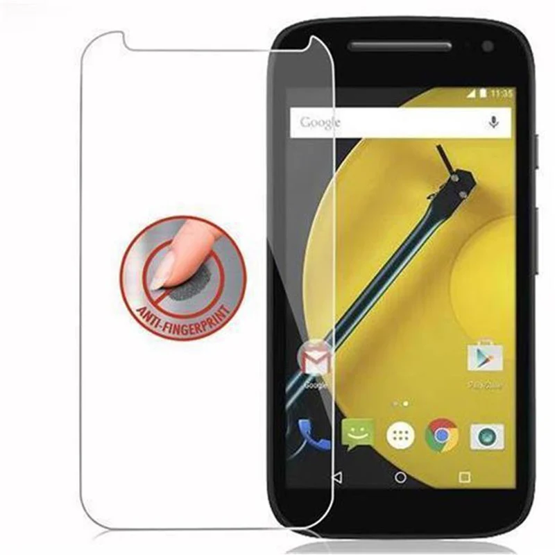 Cadorabo Panzer Folie kompatibel mit Motorola MOTO E2 - Schutzfolie Gehärtetes (Tempered) Display-Schutzglas in 9H Härte mit 3D Touch Kompatibilität