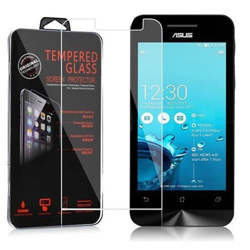 Cadorabo Panzer Folie kompatibel mit Asus ZenFone 4 2014 - Schutzfolie Gehärtetes (Tempered) Display-Schutzglas in 9H Härte mit 3D Touch Kompatibilität