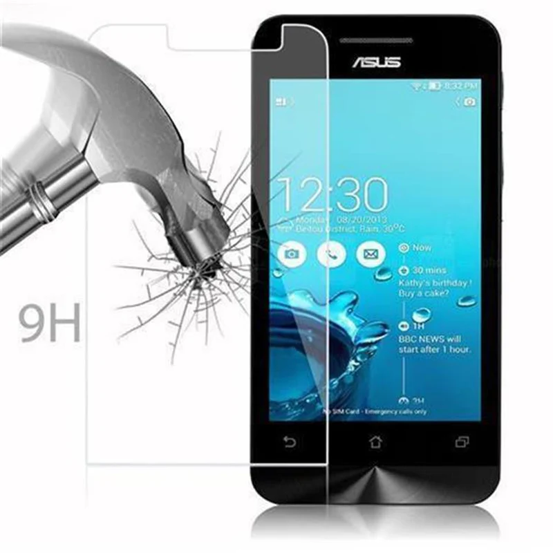 Cadorabo Panzer Folie kompatibel mit Asus ZenFone 4 2014 - Schutzfolie Gehärtetes (Tempered) Display-Schutzglas in 9H Härte mit 3D Touch Kompatibilität