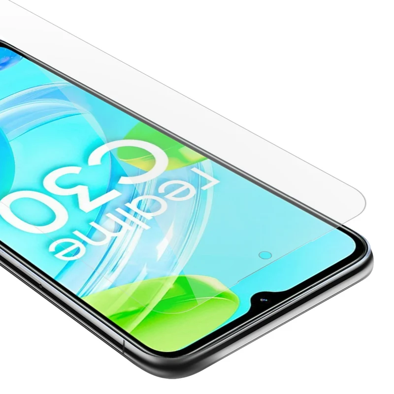Cadorabo Panzer Folie kompatibel mit Realme C30 / Narzo 50i PRIME - Schutzfolie Gehärtetes (Tempered) Display-Schutzglas in 9H Härte mit 3D Touch Kompatibilität