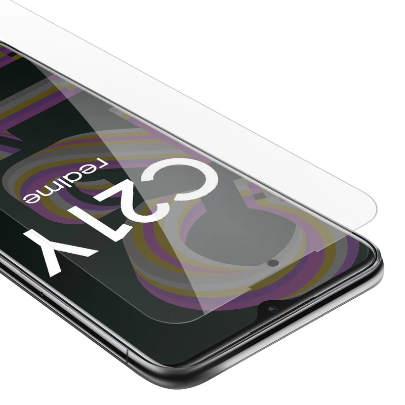 Cadorabo Panzer Folie kompatibel mit Realme C21Y / C25Y - Schutzfolie Gehärtetes (Tempered) Display-Schutzglas in 9H Härte mit 3D Touch Kompatibilität