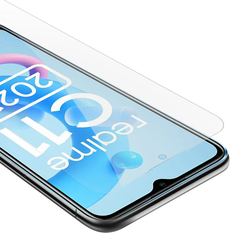 Cadorabo Panzer Folie kompatibel mit Realme C11 2021 - Schutzfolie Gehärtetes (Tempered) Display-Schutzglas in 9H Härte mit 3D Touch Kompatibilität