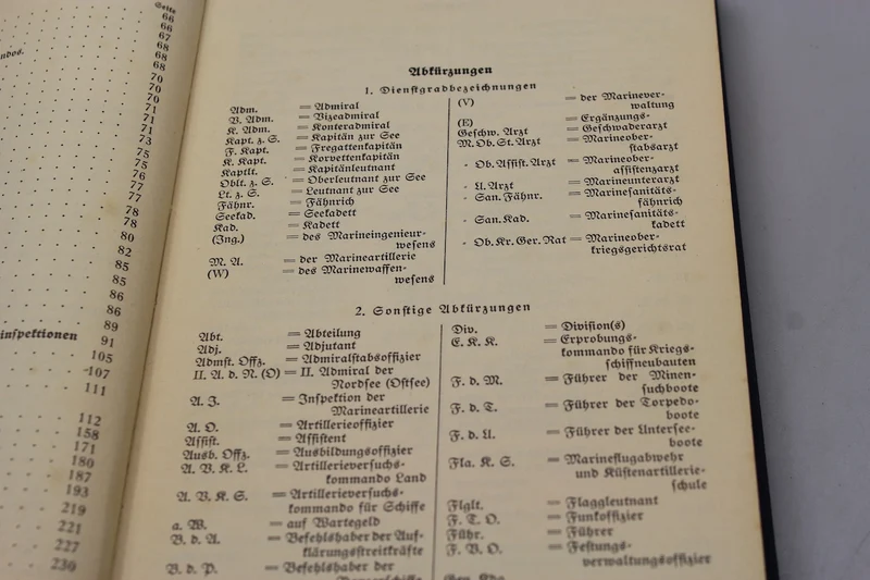 „Rangliste der Deutschen Kriegsmarine“ 1937