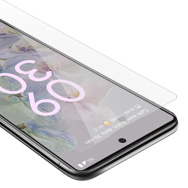 Cadorabo Panzer Folie kompatibel mit Google PIXEL 6A - Schutzfolie Gehärtetes (Tempered) Display-Schutzglas in 9H Härte mit 3D Touch Kompatibilität
